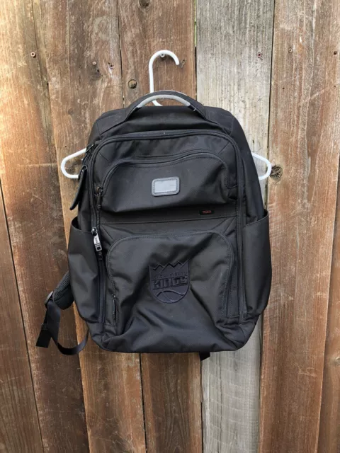 Tumi Backpack Black Ballistic Nylon Bag w/ Sacramento Kings Logo
