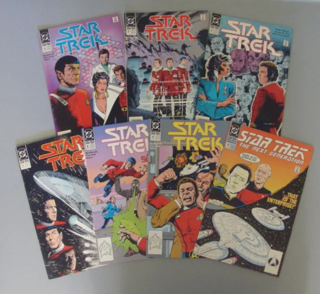 Lot of 7 Vintage DC Comics - Star Trek 4, 5, 6, 7, 8, 9, and Next Generation 11