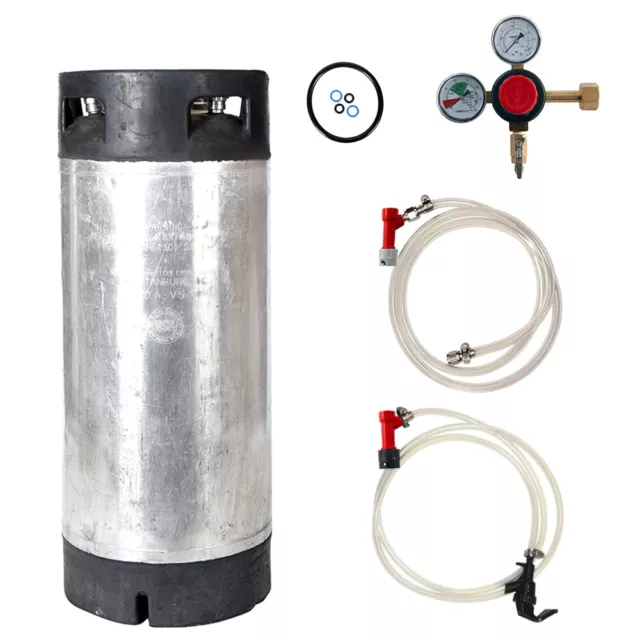 Homebrew Keg Kit Reconditioned 5 Gallon Pin Lock Keg New CO2 Regulator and Parts