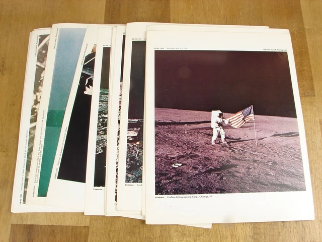 NASA OFFICIAL PHOTOGRAPH Of Moon Landing Lot Of 23 Apollo 12 Crofton ...