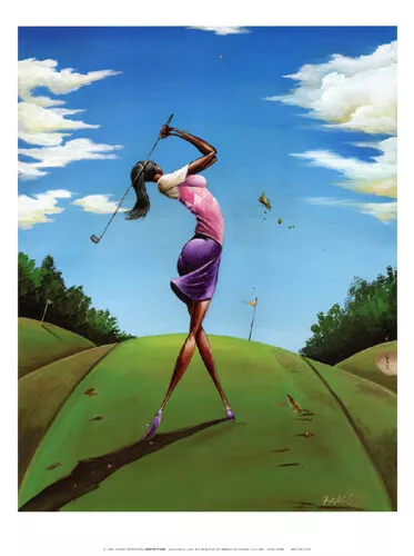 'Perfection" by Frank Morrison 16 x 12" Urban Art Print, Black Art, Golf Art