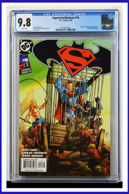 Superman Batman #16 CGC Graded 9.8 DC February 2005 White Pages Comic Book