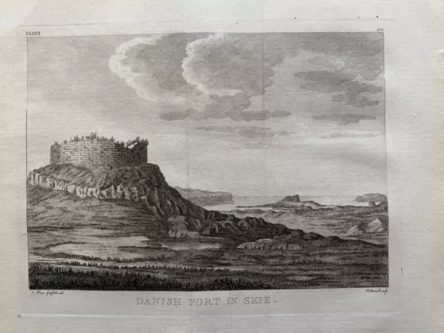 1776 Antique Print; Dun Beag (Danish Fort) on Skye, after Moses Griffith