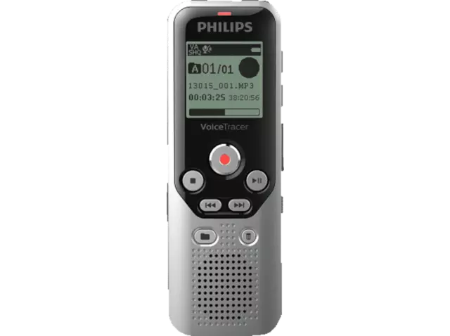 PHILIPS VoiceTracer DVT1250 Audiorecorder Dunkel Silber und Schwarz Diktiergerät