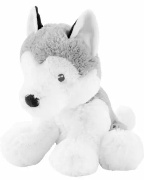 NWT Carters Grey White Plush Siberian Husky Wolf Puppy Dog Plush Baby Toy 68118