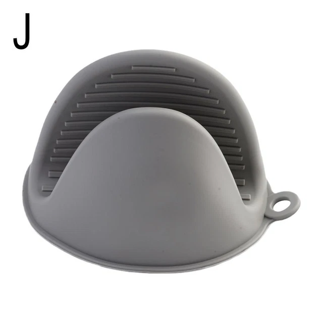 Grey Silicone Pot Holders Mini Oven Mitt Kitchen Heat Resistant Fingers Grips