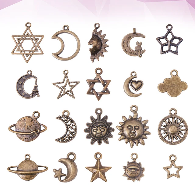 40 Pcs Charms Jewelry Making Alloy Pendants Ear Ringing Jewelry Women Vintage