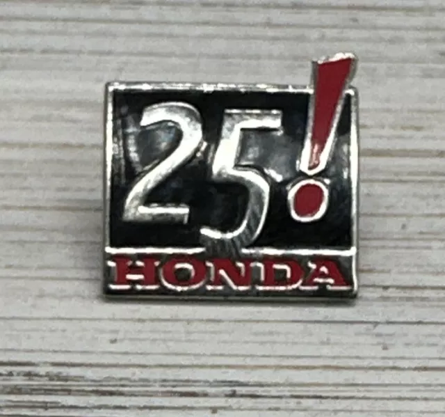 Honda 25! Silver Tone Enameled Lapel Pin Tie Tac