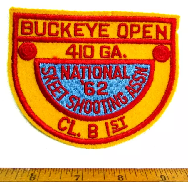 National Skeet Shooting Assn Buckeye Open 1962 Ohio Patch 410 Gauge Class B 1st