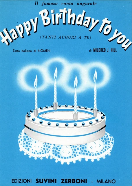 SPARTITO MUSICALE TANTI auguri a te happy birthday to you per strumenti ...