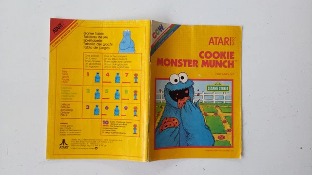Notice D'instructions Originale Pour Atari 2600 Pac-Man - Jeu PAL, Bon état