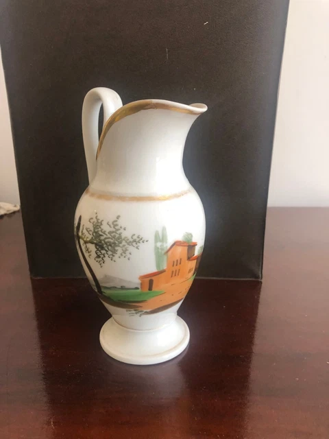Brocca Gallo in ceramica decorata a mano Paesaggio Papaveri