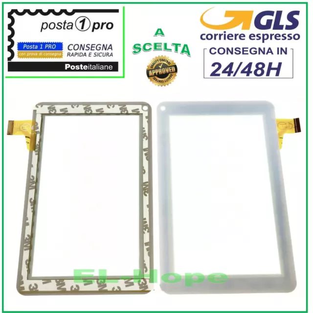 TOUCH SCREEN VETRO Majestic Tab 172 DIGITIZER ORIGINALE BIANCO