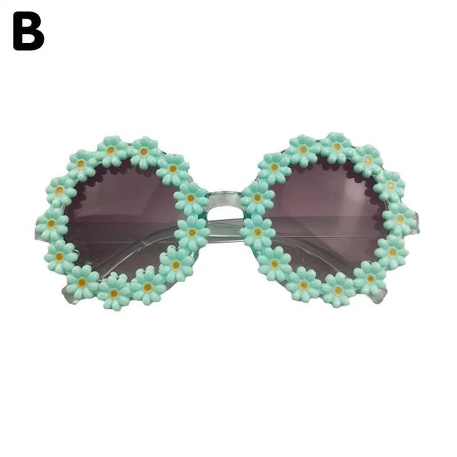 Kids Girls Baby Children Flowers Shaped Cute Round Sunglasses Toddler Shade NEW