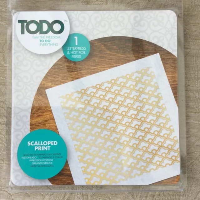 *~* TODO Hot Foil Plate and Letterpress*~*Scalloped Print...BNIP