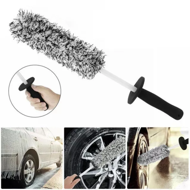 16.5" Car Wheel Brush Rim Tire Seat Wash Safe Cleaning Auto Truck Detailing Tool