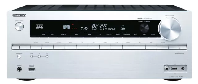 Onkyo TX-NR717 7.2 A/V  THX Receiver 4k HDMI USB Internet Radio OSD Tuner