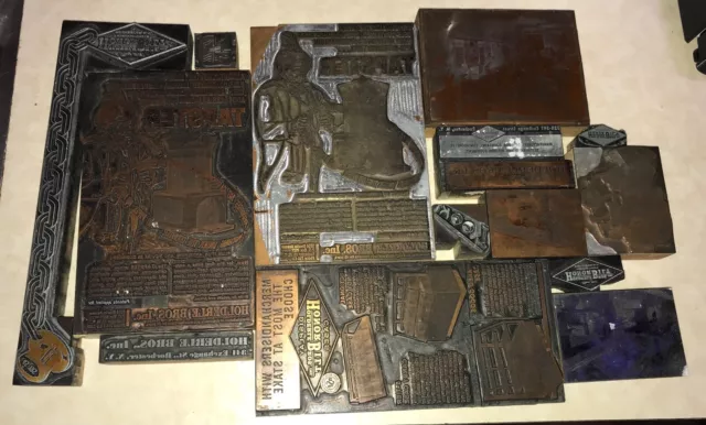 lot 15 Vintage Letterpress Printing Blocks print