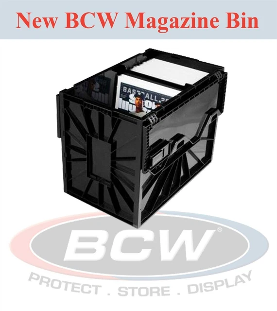 BCW Magazine Document Storage Plastic Bin Stackable Box Heavy Duty New