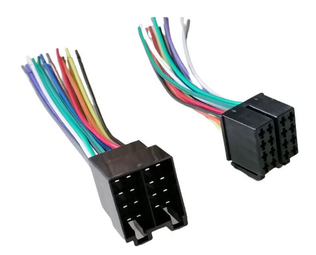 16 PIN RADIO ISO Wire Harness Adapter For Peterbilt Freightliner Semi