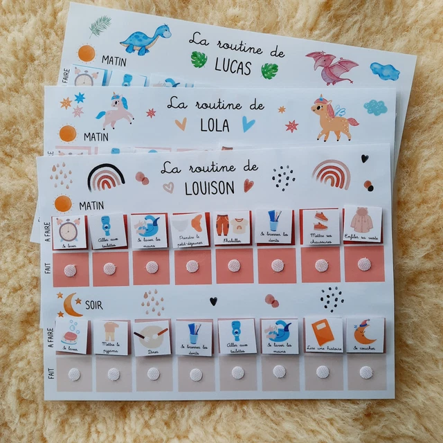ROUTINE ENFANT MATIN et soir - Rituels pour enfants EUR 13,00 - PicClick FR