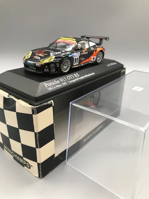 RARE, PORSCHE 911 GT3 RS #72 Le Mans 2005 dédicacée Luc ALPHAND 1/43