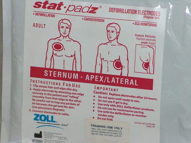 Zoll 8900-5002 AED Stat-Padz (Adult Defibrillation) Pads - One Set Only
