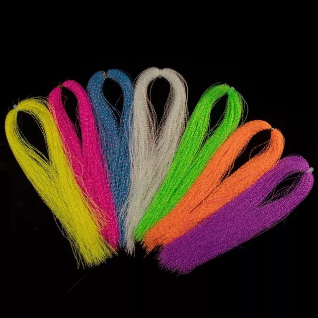 CRYSTAL FLASH STRANDS Fly Fishing Tinsel Lure Making Material Assist Hook  Tying $4.49 - PicClick AU