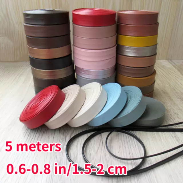 5 Meters Faux Leather Trim Bias Tape Ribbon DIY for Sofa Clothes Crafts