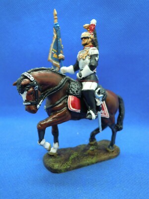 SOLDATINI A CAVALLO IN PIOMBO-CORAZZIERE FRANCESE-DEA04-SCALA 54 mm 