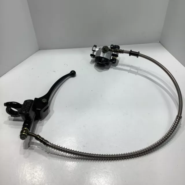 Left Brake Master Cylinder Caliper Assembly ATV Rear W/brake Light Sw. & Pads