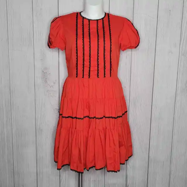 Vintage Kate Schorer Gothic Western Pin Up Rockabilly Square Dance Dress