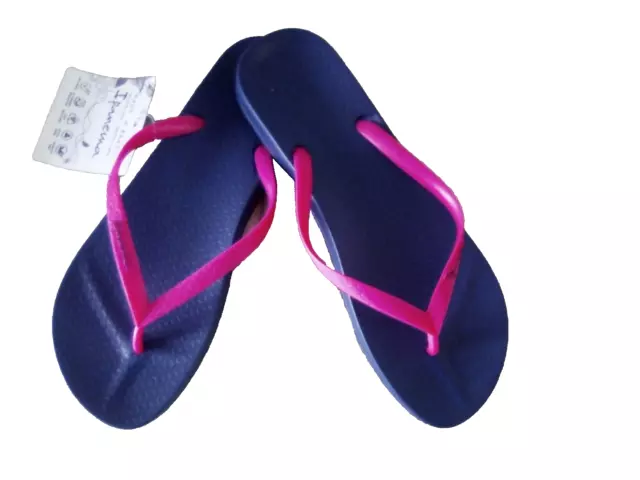 Ipanema Navy and Pink Flip Flops Size 8 41/42