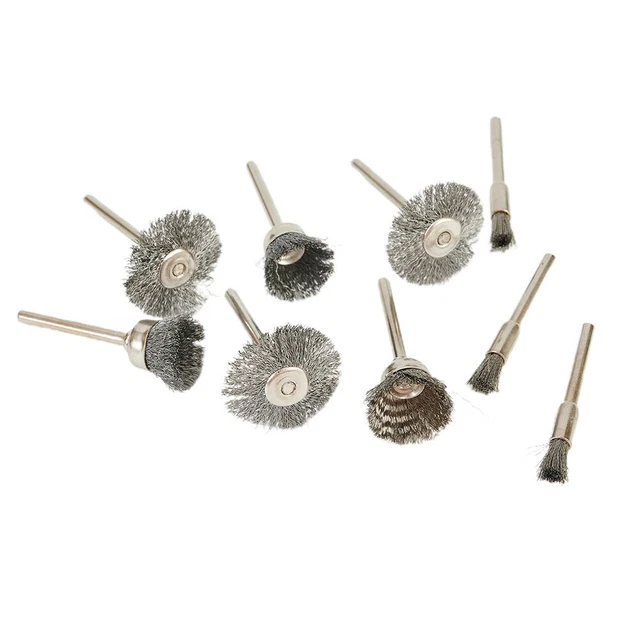 Brass Wire Brush 10Pc Brass Wire Wheel Brush Cup Pen Brushes Mix Tool Set... Dremel Brass Brush - Foto 6