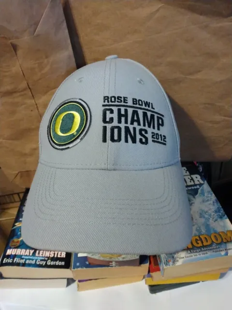 OREGON DUCKS 2012 Rose Bowl Champions Gray Mens Hat Cap Adjustable Nike BCS