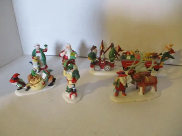 Lot of Dept 56 Heritage Village Collection - Santas Little Helpers and more