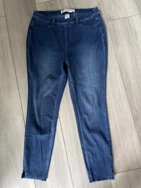 Next blue jersey denim leggings size 12 petite ex condition