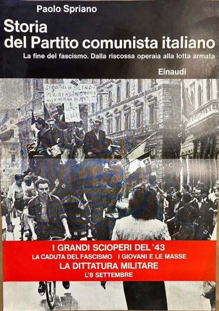 Geschichte Der Kommunistische Partei Italiano-Paolo Spriano-Einaudi-Poster - 70