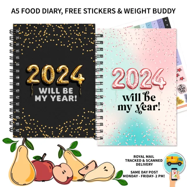 A5 Food Diary, Slimming World Compatible,Tracker, Journal,Log, Weight Loss, Diet