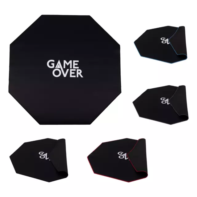 Game Over Water Resistant Large Gaming Chair Mat Carpet Non slip Floor protector