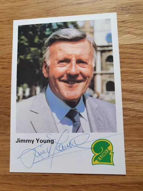 JIMMY YOUNG DJ Autograph Signature 6"x4" photocard Radio2 Undedicated