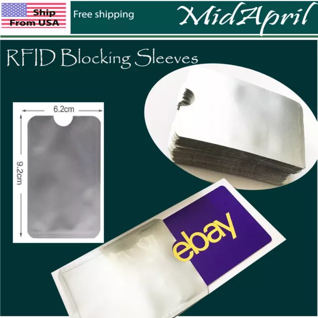 RFID Blocking Sleeves Travel Set for Security of Credit/Debit Cards