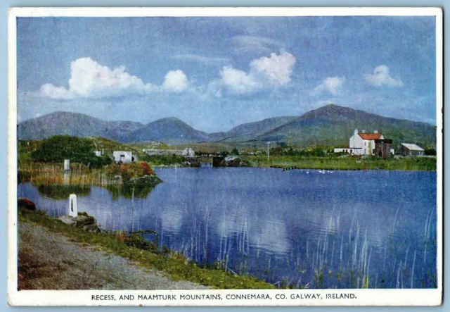 VTG Postcard~ Recess. And Maamturk Mountains, Connemara, Co. Galway, Ireland