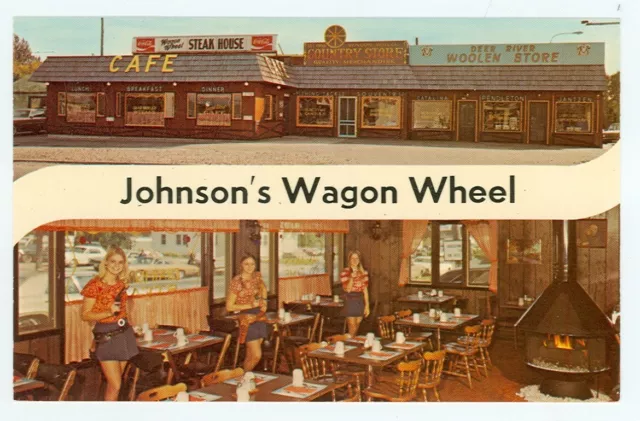 Deer River,Minnesota-Johnson's Wagon Wheel Steak House-Splitview--(Mn-Dmisc*)