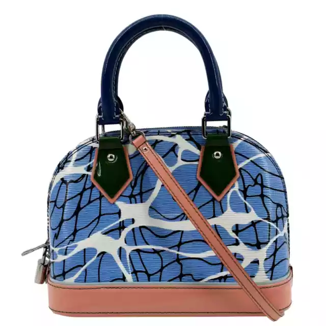 LOUIS VUITTON Alma BB Aqua Print Epi Leather Satchel Crossbody Bag Blue LOUIS VUITTON Alma BB Aqua Print Epi Leather Satchel Crossbody Bag Blue