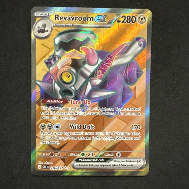 Revavroom Ex 216/197 Pokemon TCG: Obsidian Flames Ultra Rare Full Art Card (Single Card) Pokemon Cards Rare Revavroom Ex 216/197 Pokemon TCG: Obsidian Flames Ultra Rare Full Art Card (Single Card) Pokemon Cards Rare
