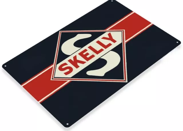 Skelly Tin Sign Gasoline Bill Sanky Oil Company Getty Gas Station Pump Garage