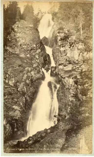 France, Uriage-les-Bains, ses environs, cascade de l&#039;Oursière  Vintage albu