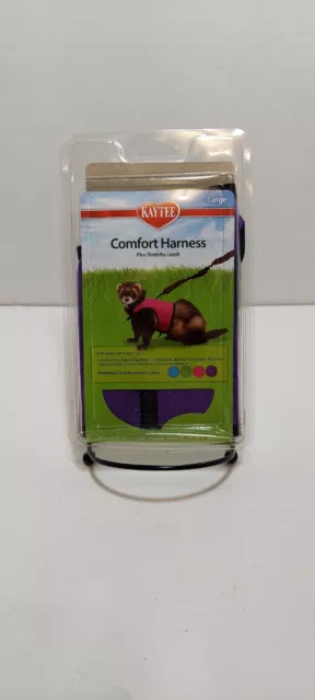 Kaytee Comfort Harness Size L Stretchy Leash Purple Ferret Rabbit Chinchilla