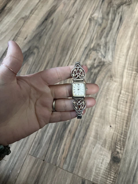 Vintage Black Hills Gold Watch And Band C.CO Sterling Silver 12K Quartz Womens